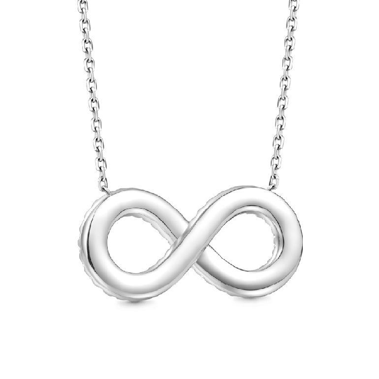 Gnoce Gradient Infinite Pavé Pendant Necklaces
