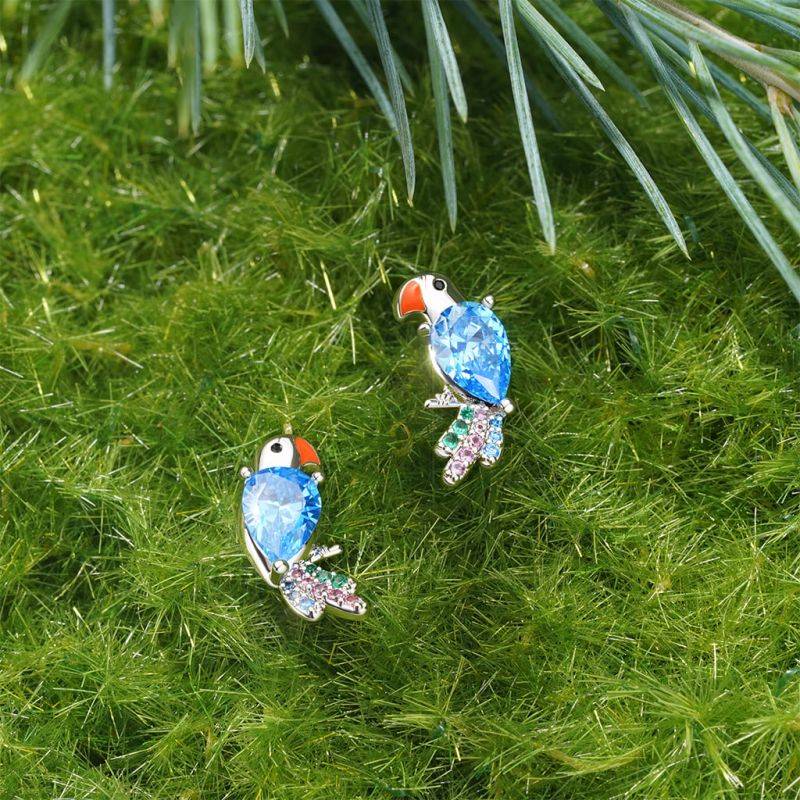 Gnoce Parrot Stud Earrings