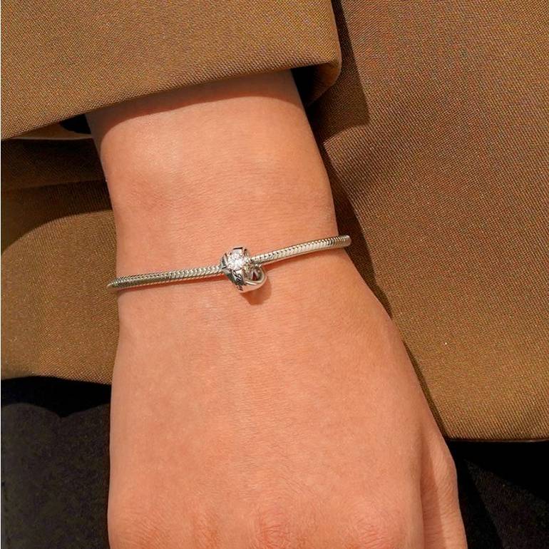 Gnoce Engravable Couple Rings Valentine Charm Platinum-plated Silver Blend