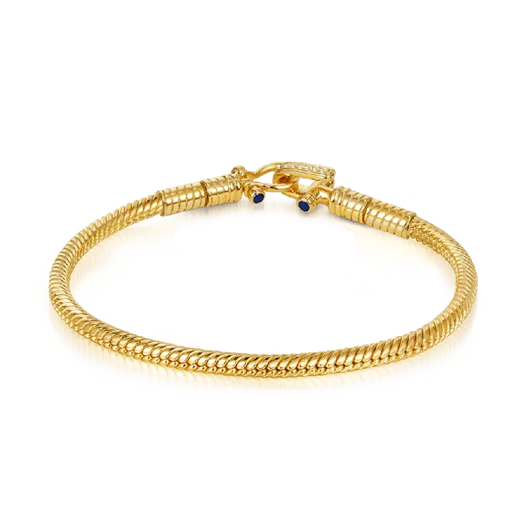 Gnoce Foldover Buckle Basic Snake Chain Bracelets