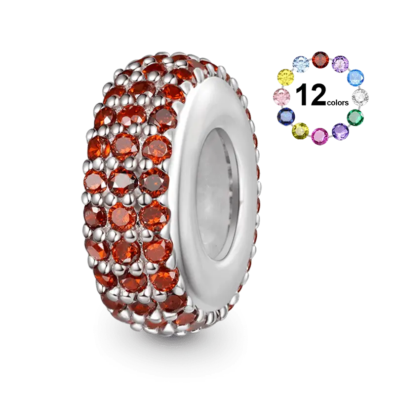 Gnoce Sparkling Birthstone Basic Stopper Charm