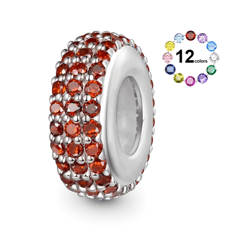 Gnoce Sparkling Birthstone Basic Stopper Charm