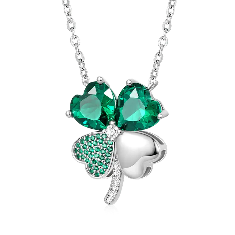 Gnoce Lucky Four Leaf Clover Necklaces
