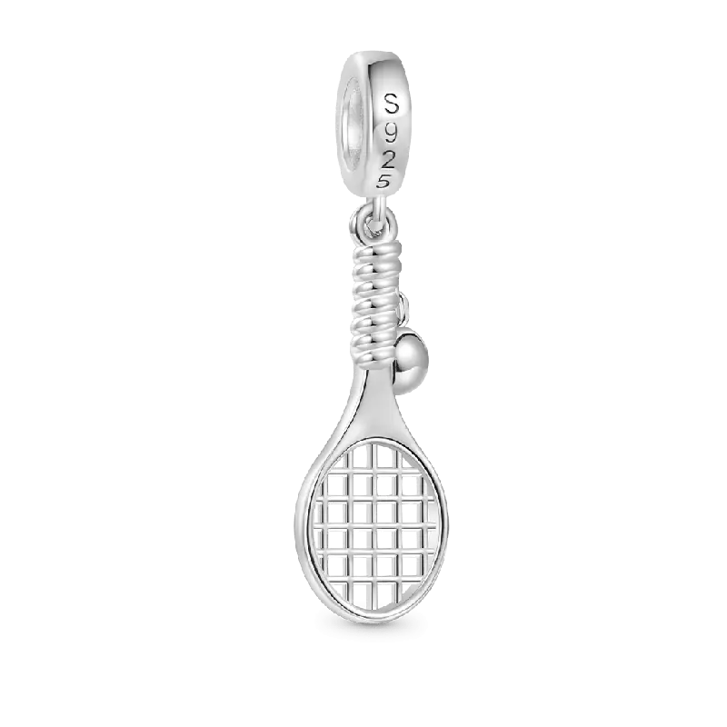 Gnoce Sports Tennis Racket and Ball Pendant Dangle Charm