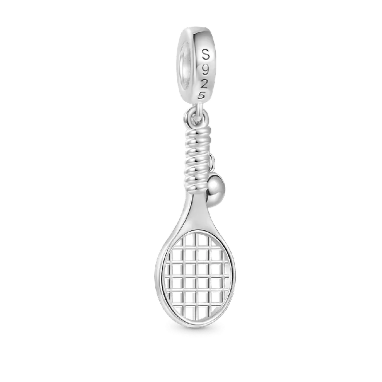 Gnoce Sports Tennis Racket and Ball Pendant Dangle Charm