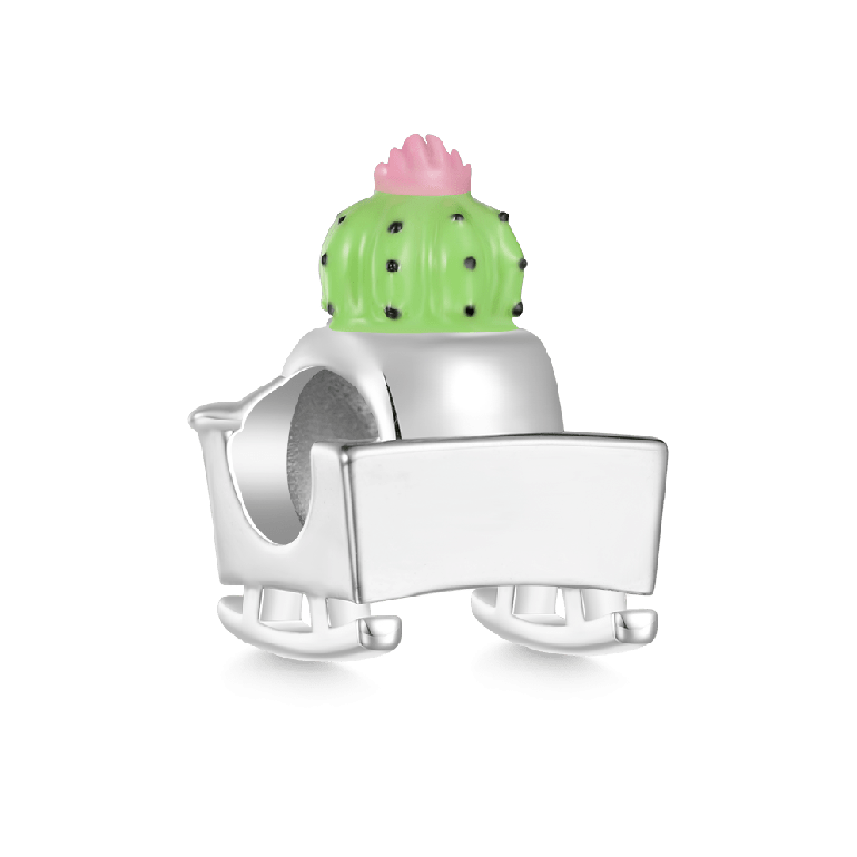 Gnoce Cactus Pot Rocking Chair Charm