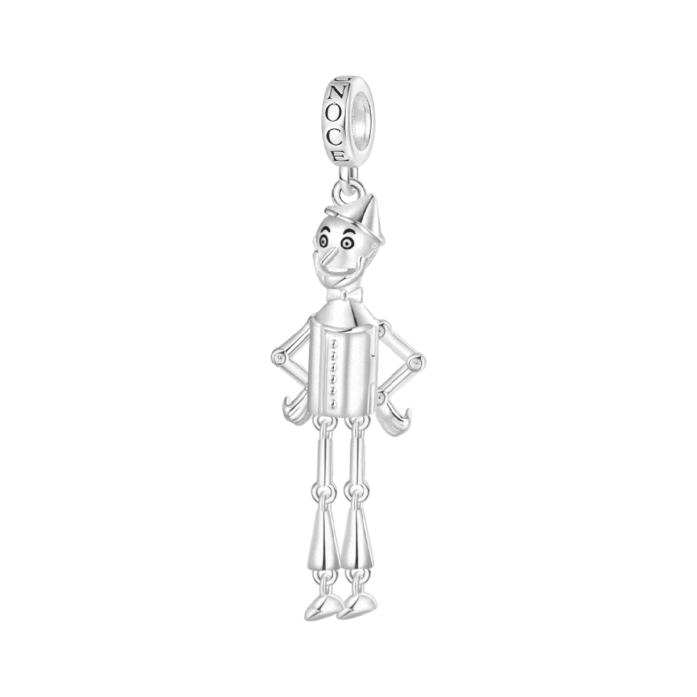 Gnoce The Wonderful Wizard of Oz Openable Heart Tin Woodman Pendant Dangle Charm