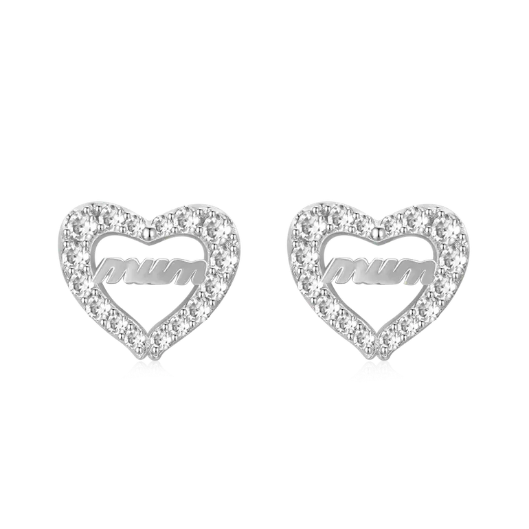 Gnoce Sparkling Mum Stud Earrings