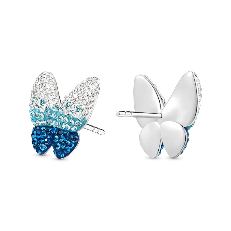 Gnoce Blue Gradient Butterfly Earrings