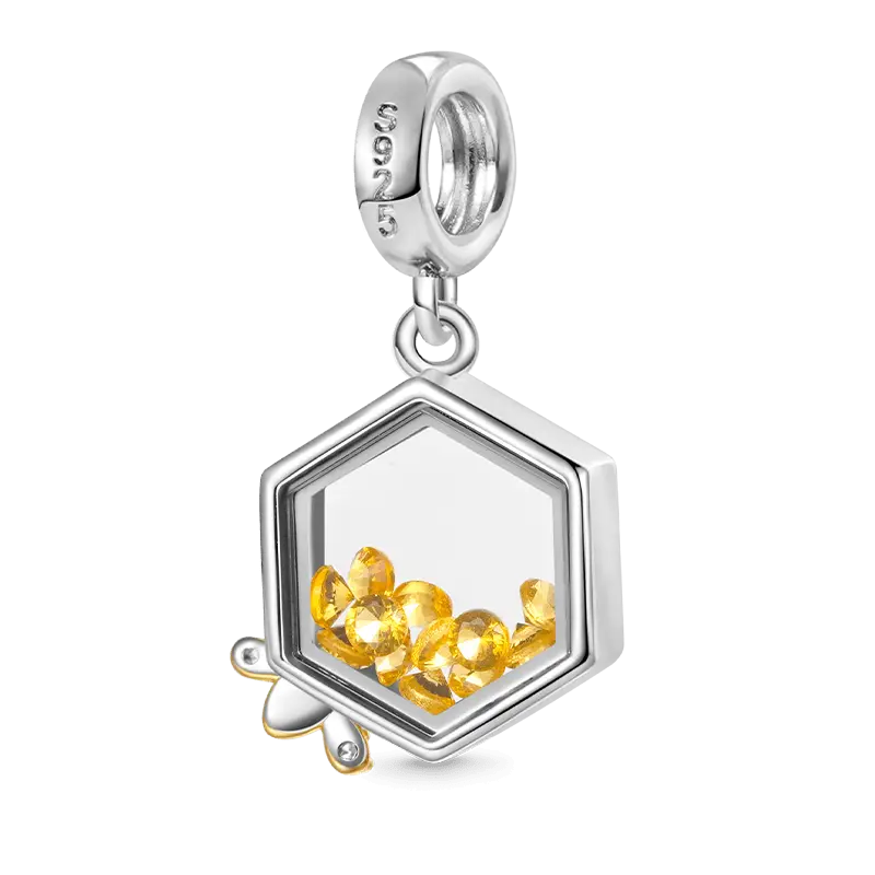 Gnoce Sparkling Bee Pendant Dangle Charm