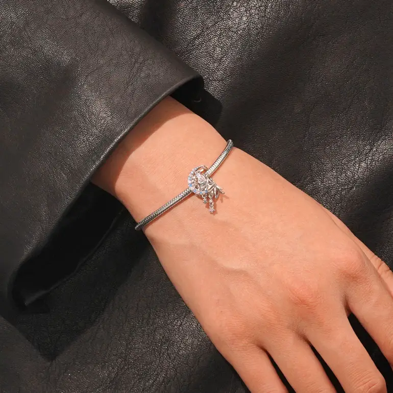 Gnoce Moon Butterfly Fairy Charm