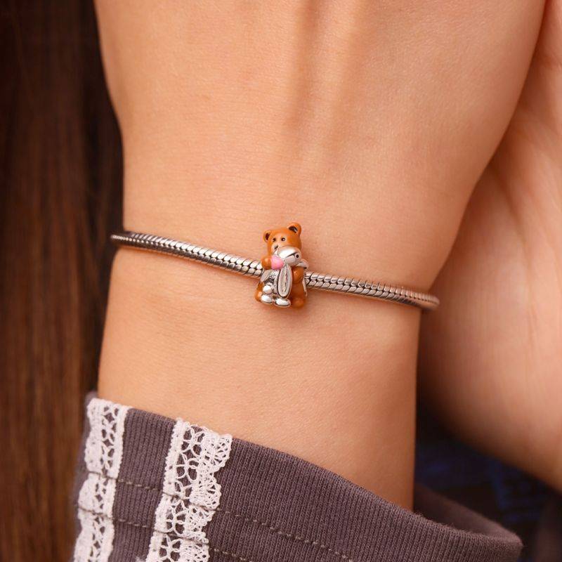 Gnoce Little Bear Hugs Bunny Friendship Charm