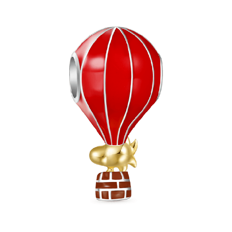 Gnoce Peanuts Woodstock Hot Air Balloon Ride Charm