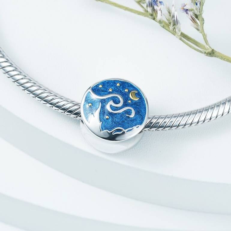 Gnoce Starry Night Double-sided Pattern Charm