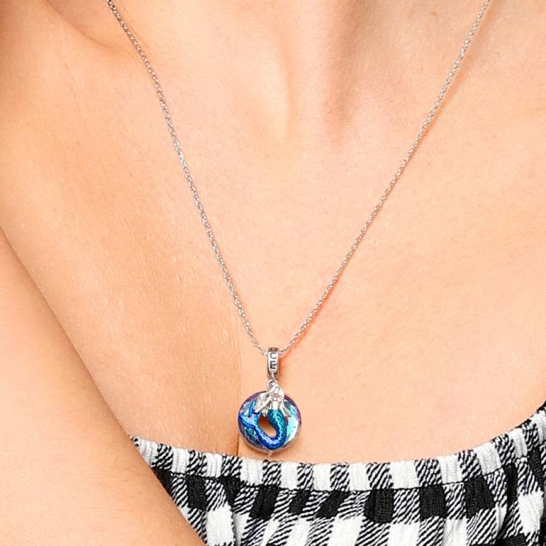 Gnoce Ring of Angels Mermaid Pendant Dangle Charm