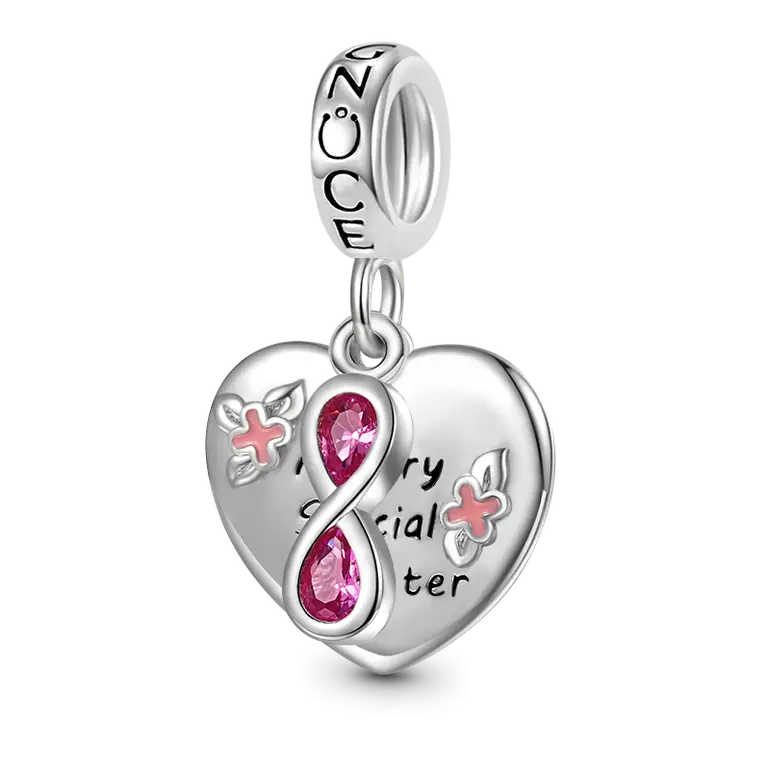 Gnoce Infinite Love Heart Pendant Dangle Charm