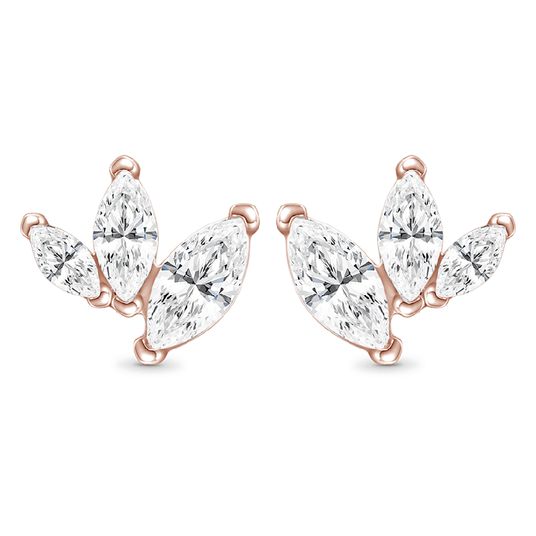 Gnoce Leaf-shaped Stud Earrings