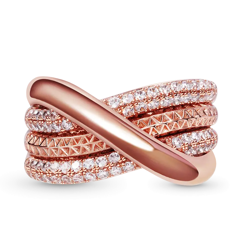 Gnoce Intertwined Band Pave Ring