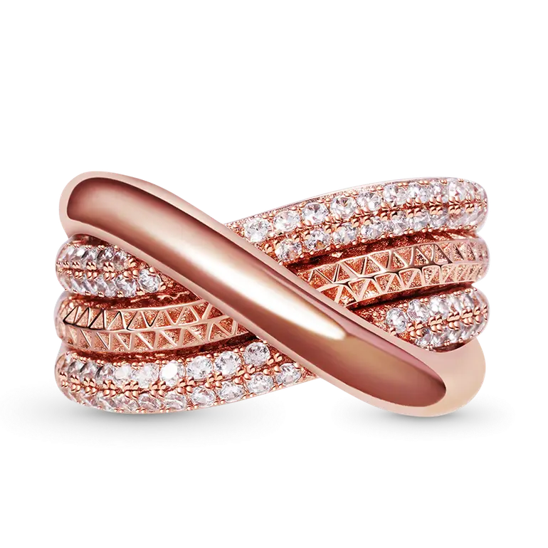 Gnoce Intertwined Band Pave Ring