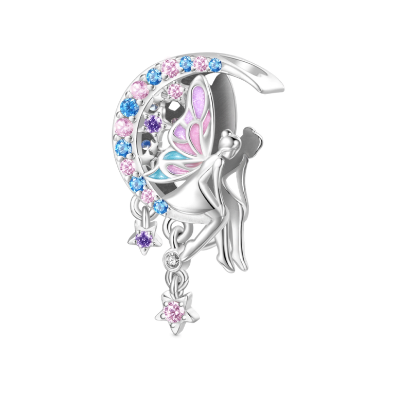 Gnoce Moon Butterfly Fairy Charm