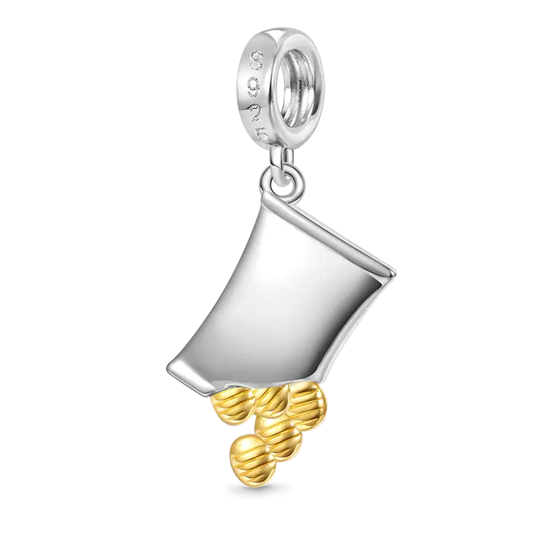 Gnoce Snack Food Potato Chips Pendant Dangle Charm
