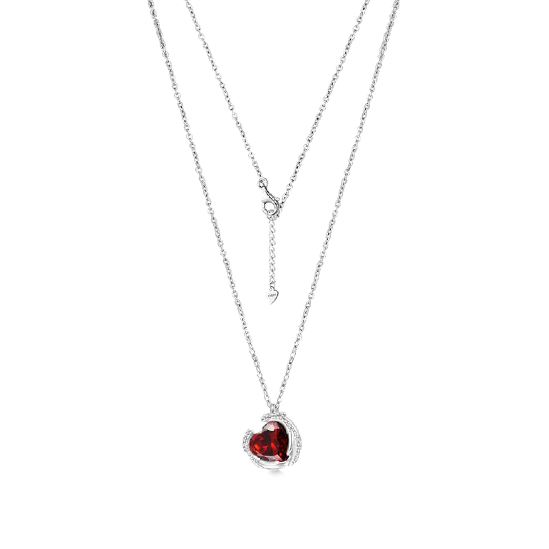 Gnoce Engravable Birthstone Love Heart Wings Necklaces