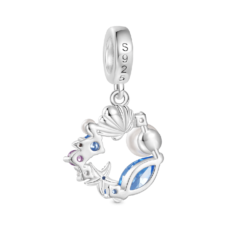 Gnoce Ocean Style Shell Pearl Garland Pendant Dangle Charm