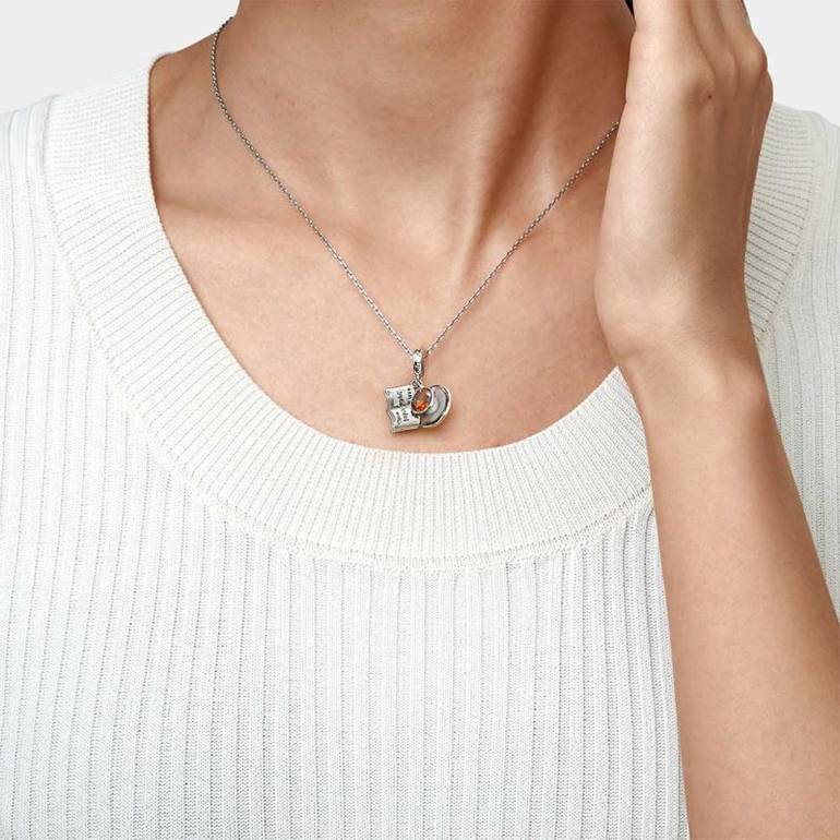 Gnoce Leisure Time Coffee Cup & Book Pendant Dangle Charm