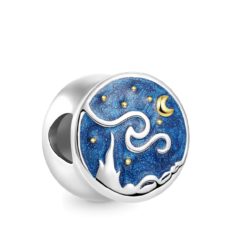 Gnoce Starry Night Double-sided Pattern Charm