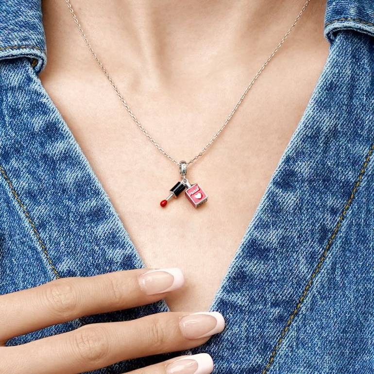 Gnoce Nail Polish Double Pendant Dangle Charm