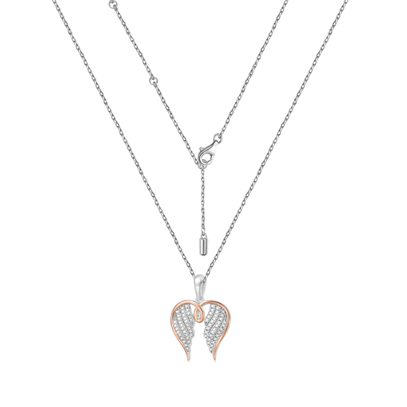 Gnoce 18k Rose Gold Angel Wings Necklaces