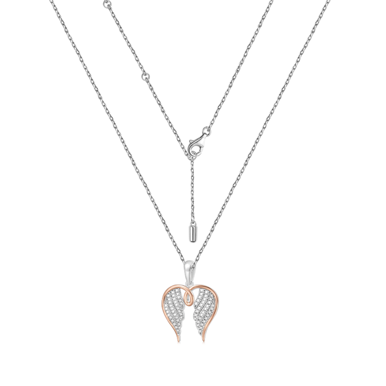 Gnoce 18k Rose Gold Angel Wings Necklaces