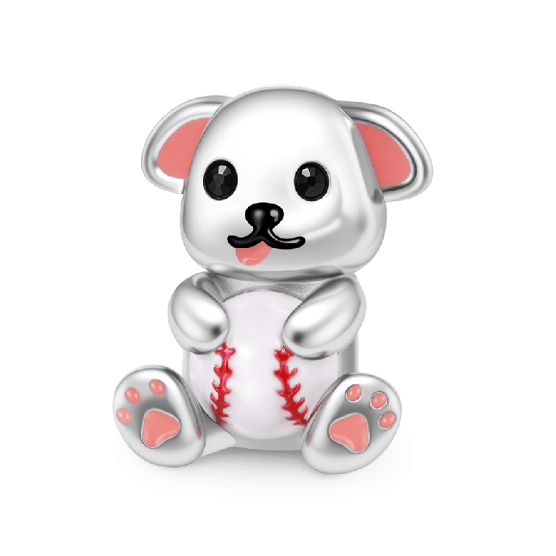 Gnoce Dog Holding Ball Charm