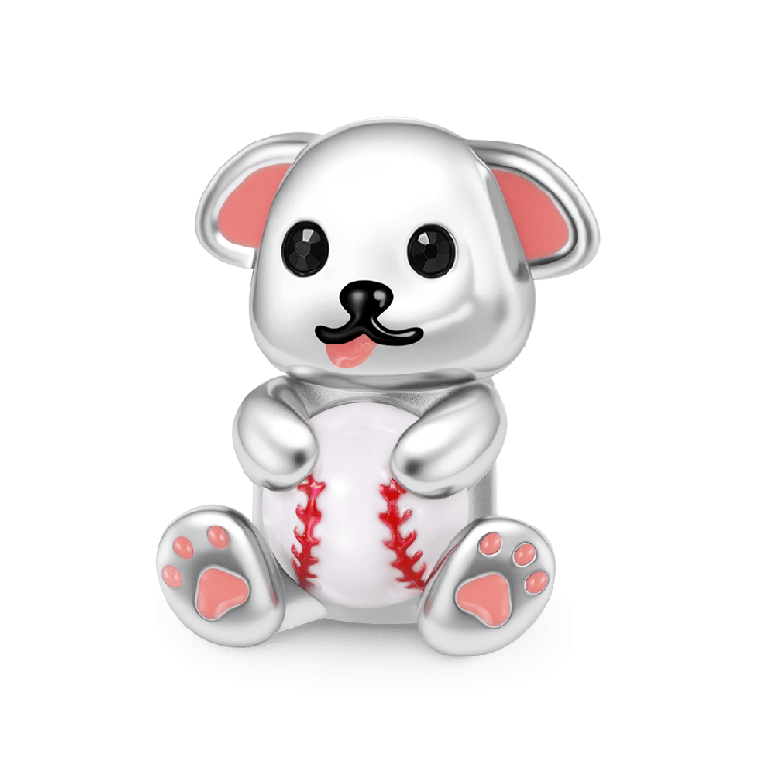 Gnoce Dog Holding Ball Charm