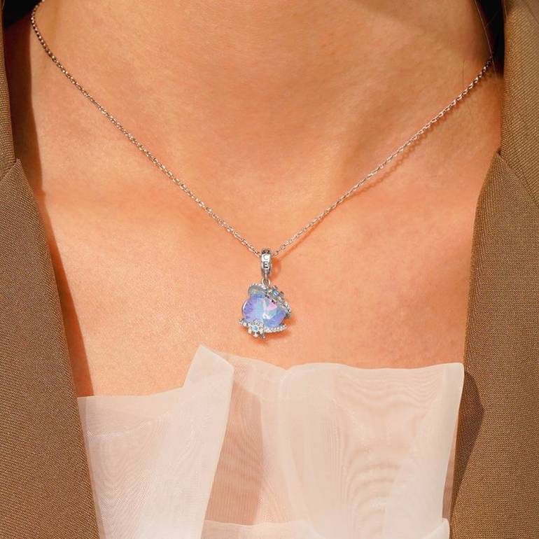 Gnoce Snowflake Love Pendant Dangle Charm