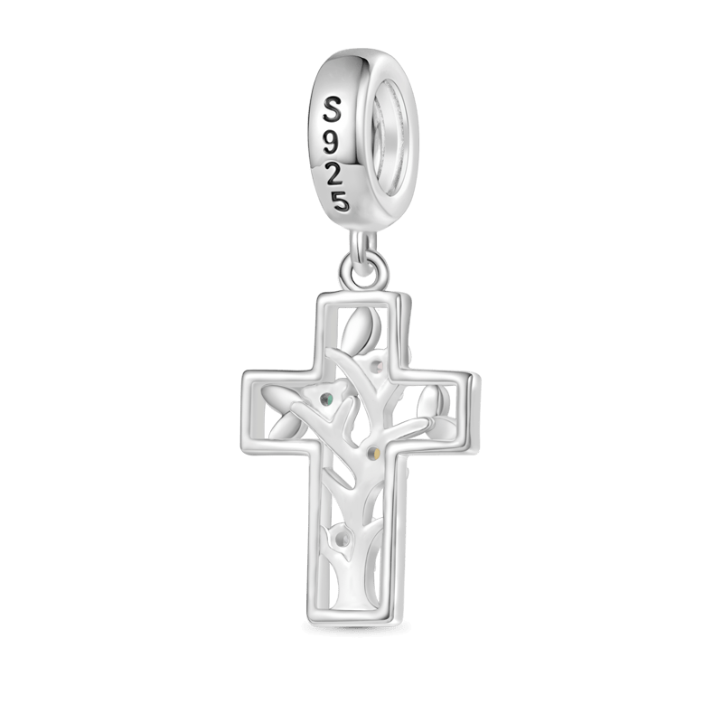 Gnoce Cross Tree Of Life Pendant Dangle Charm