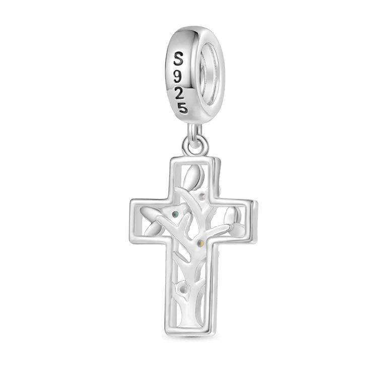 Gnoce Cross Tree Of Life Pendant Dangle Charm