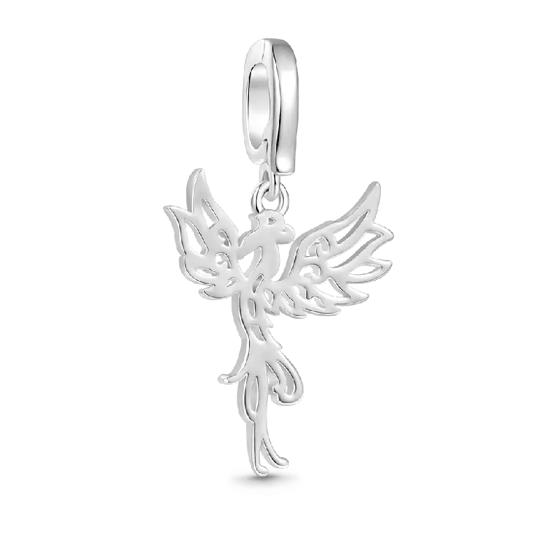 Gnoce Sterling Silver Phoenix Clasp Clusters Charm
