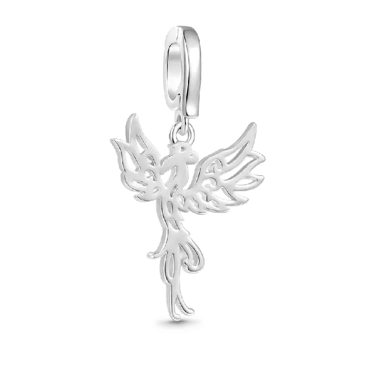 Gnoce Sterling Silver Phoenix Clasp Clusters Charm