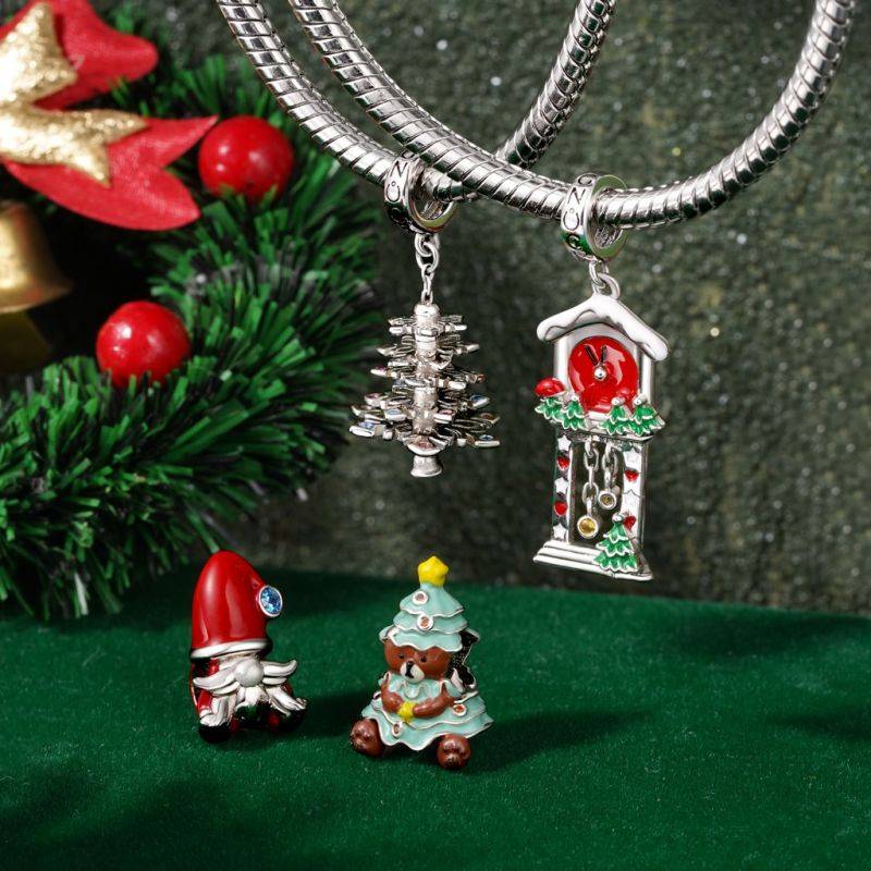 Gnoce Christmas Gnome Santa Claus Charm