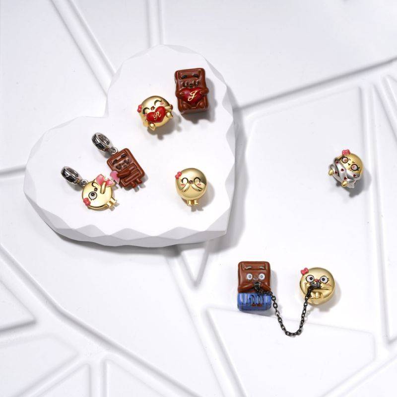 Gnoce Matching Choco's Heart  Pendant Dangle Charm