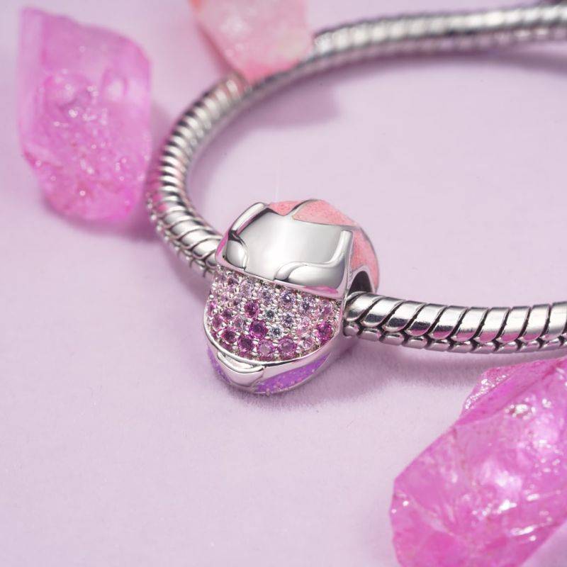 Gnoce Pink Motorcycle Helmet Charm