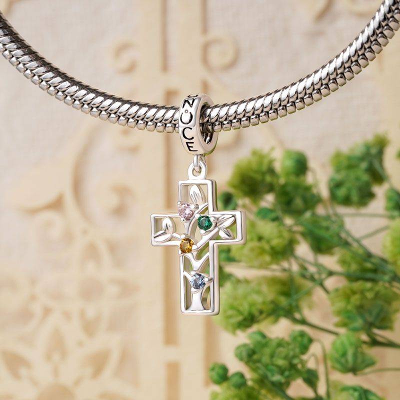 Gnoce Cross Tree Of Life Pendant Dangle Charm