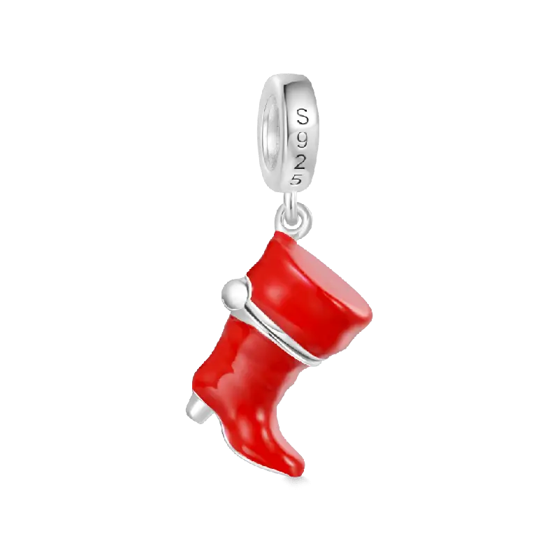 Gnoce Puss In Boots Openable Red Boot Pendant Dangle Charm