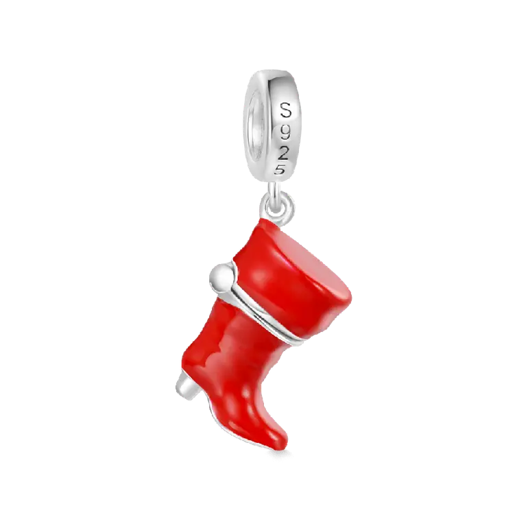 Gnoce Puss In Boots Openable Red Boot Pendant Dangle Charm