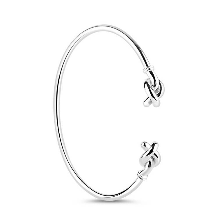 Double Knot Bracelets Designed Bangle S925 Silver