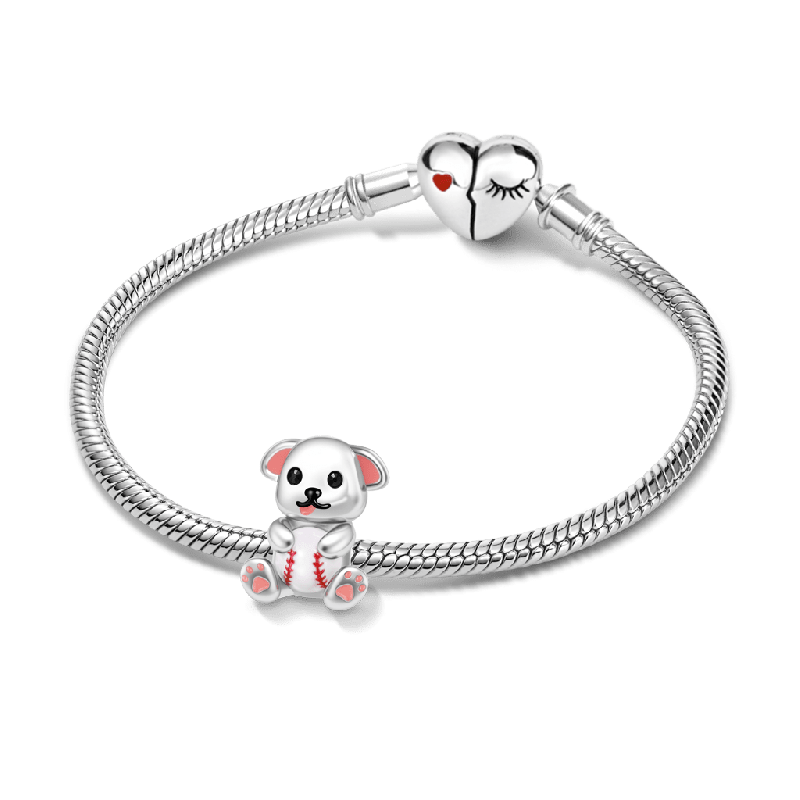 Gnoce Dog Holding Ball Charm