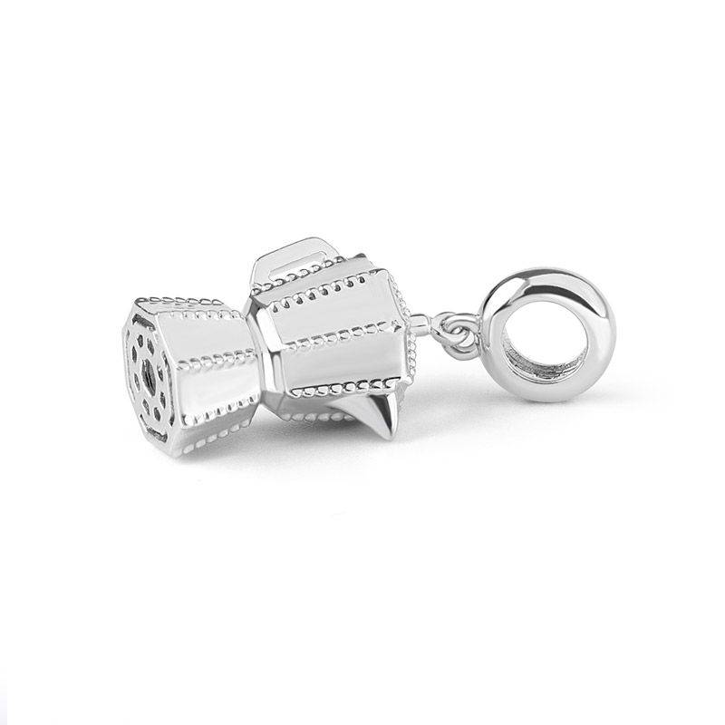 Coffee Pot Dangle Charm Pendant Sterling Silver for Bracelets or Necklaces