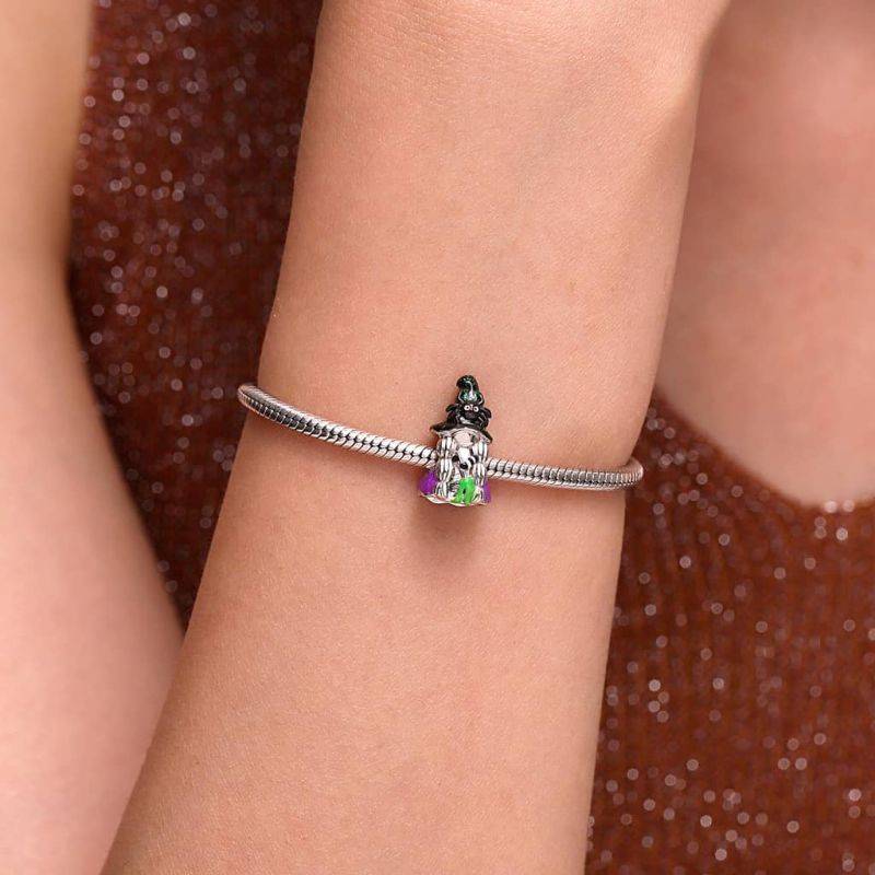 Gnoce Halloween Gnome Witch Spider Hat Charm