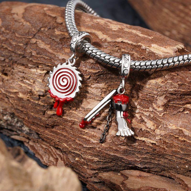 Gnoce Dangerous SAW Severed Leg Pendant Dangle Charm